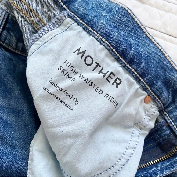 MOTHER Jeans High Waisted Rider Skimp in CowboysDon't Cry Size 30